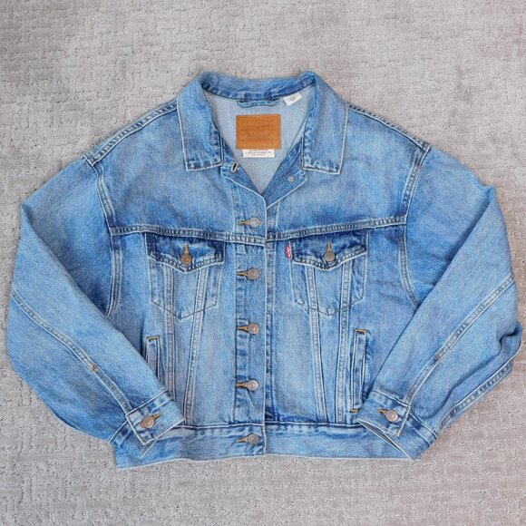 Levi's  Shrunken 90s Trucker Jacket | Big E | Premium Denim | EUC | Medium - Picture 1 of 9